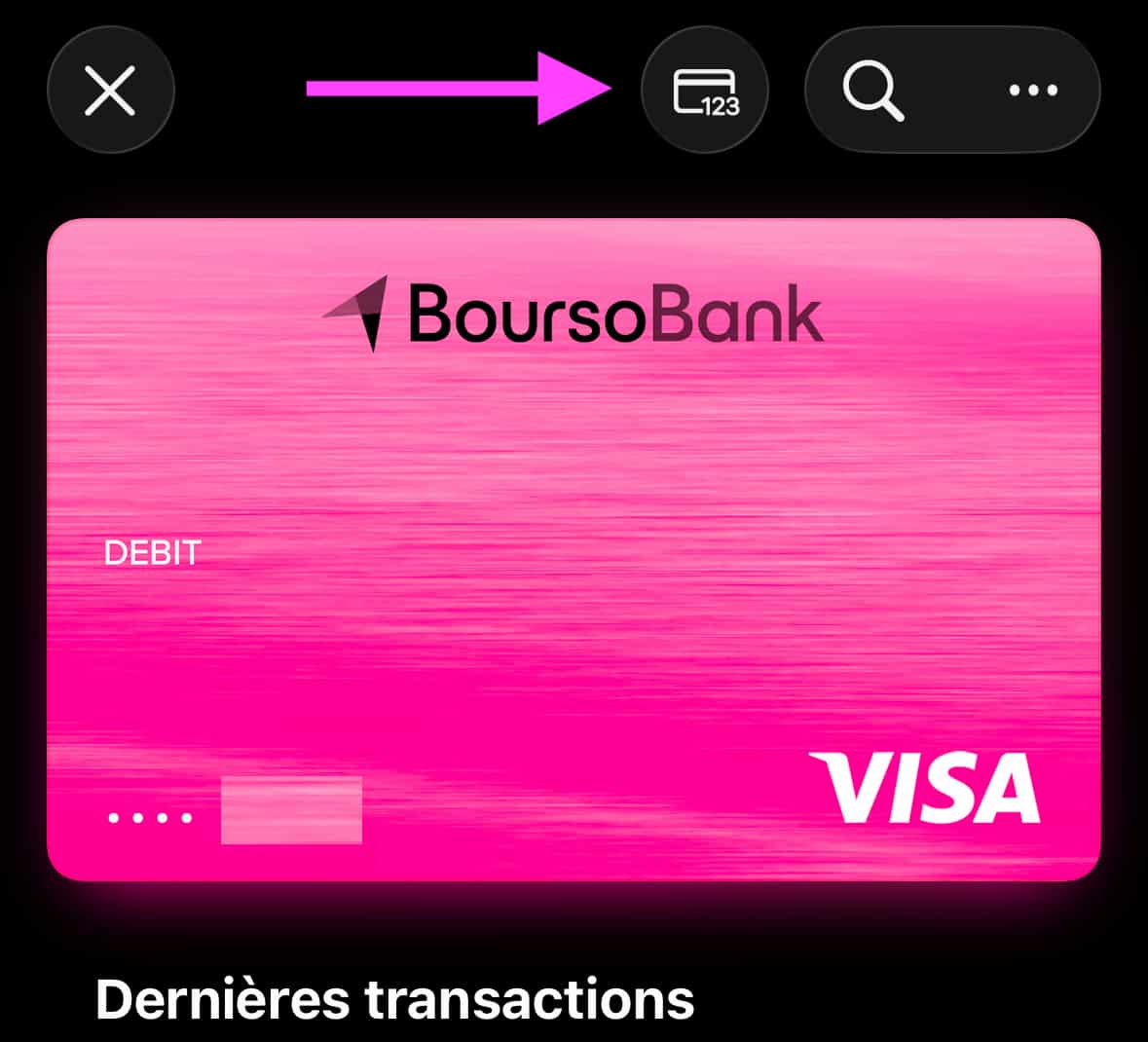 Informations carte bancaire Cartes