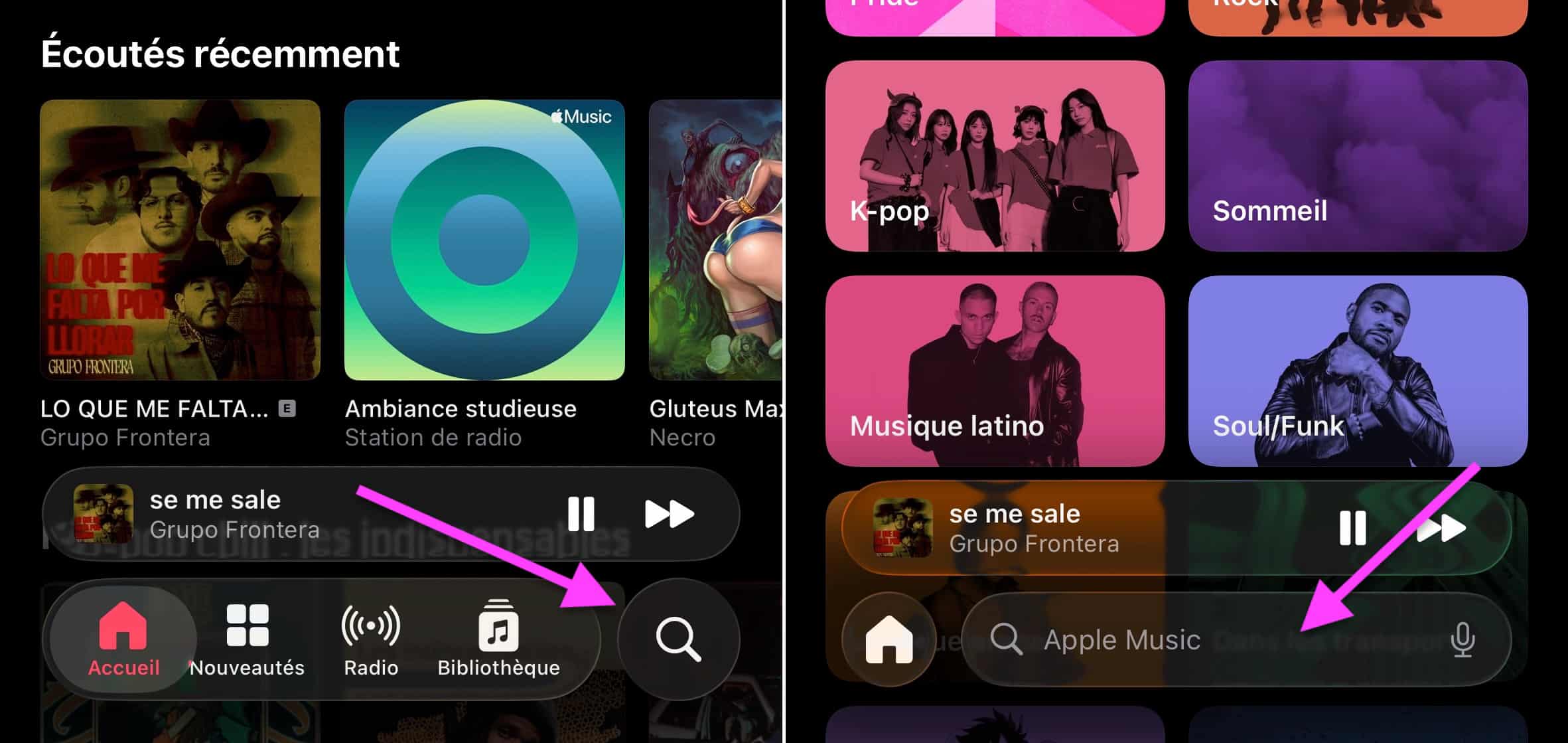 Rechercher paroles chanson Apple Music