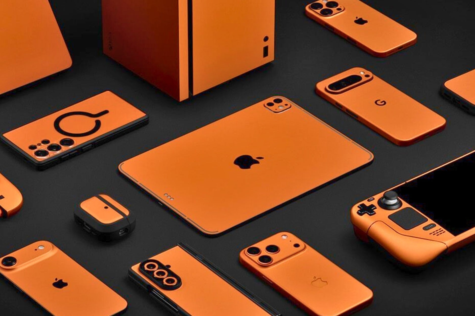 Skin orange cosmic iPhone mac AirPods