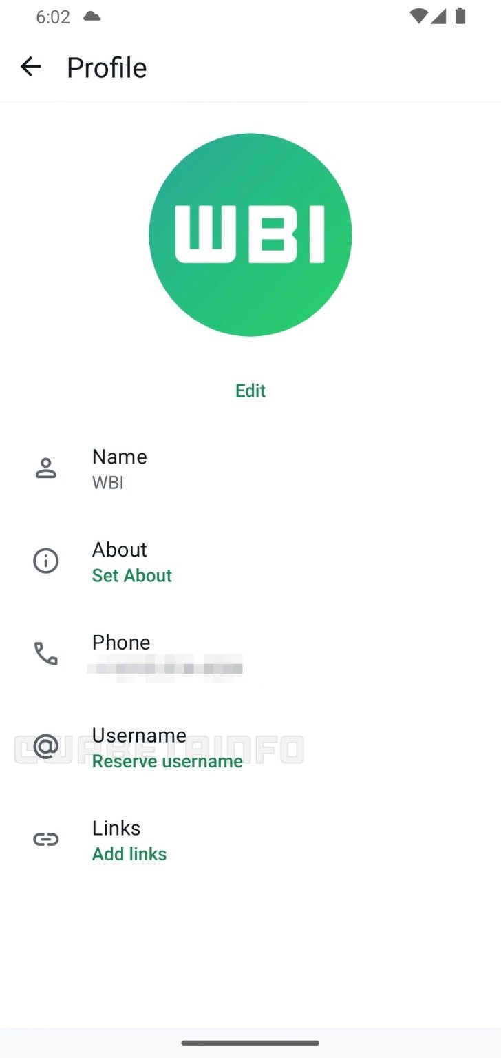 Wabetainfo whatsapp username res