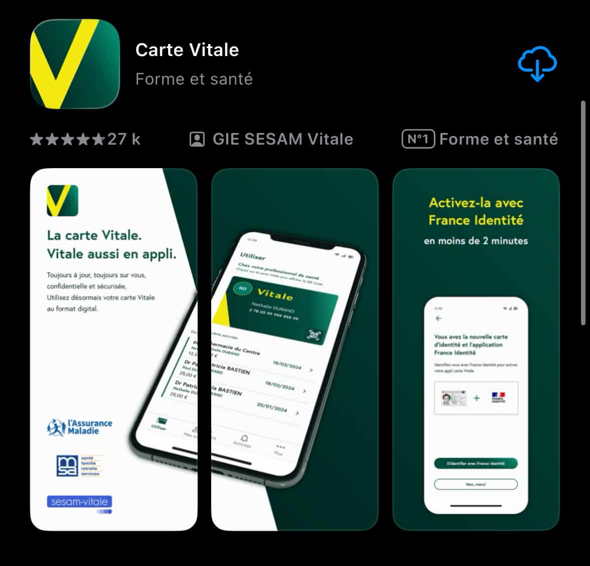 Carte Vitale app store