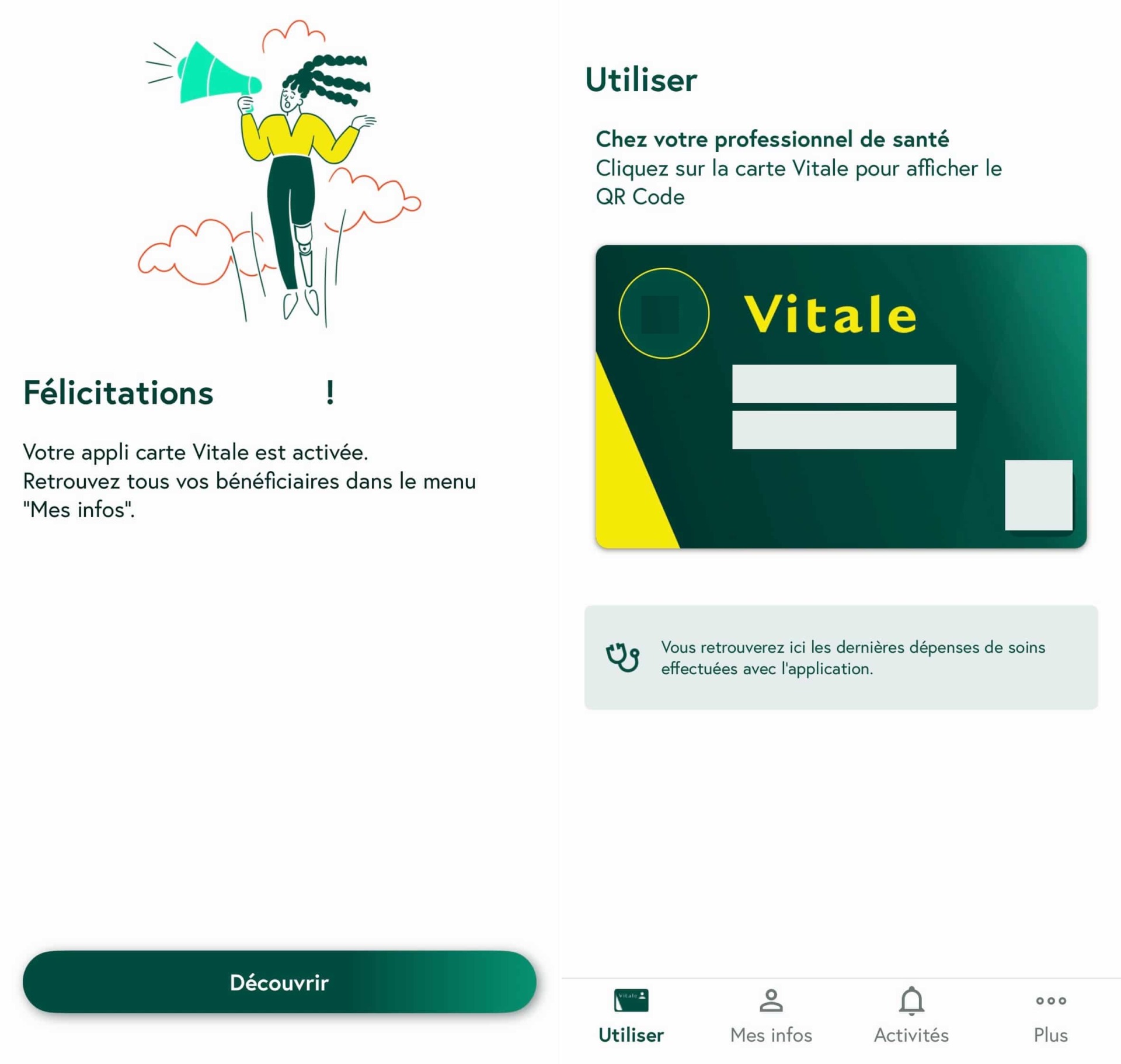 iPhone carte Vitale activation