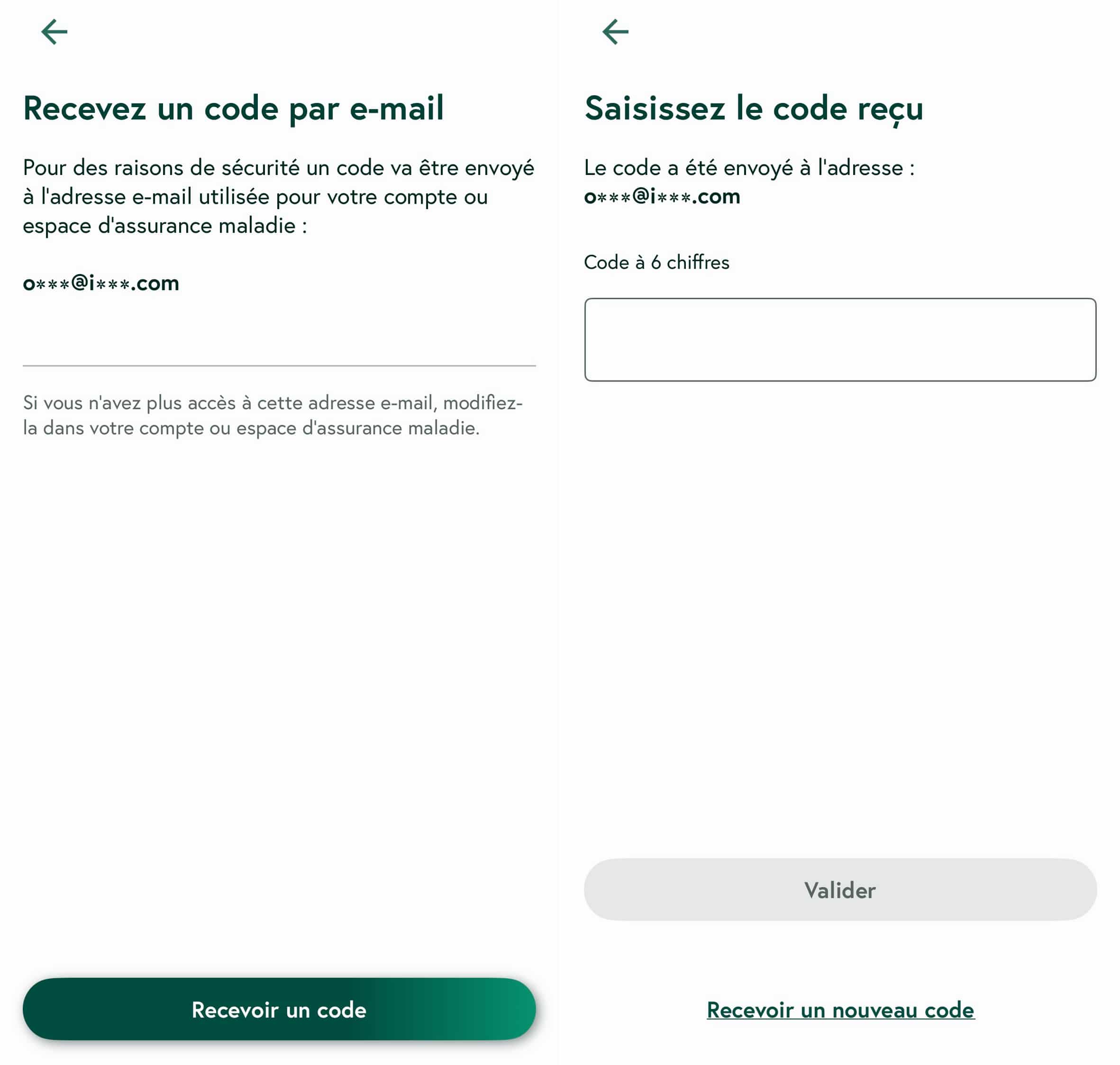 iPhone carte Vitale mail code