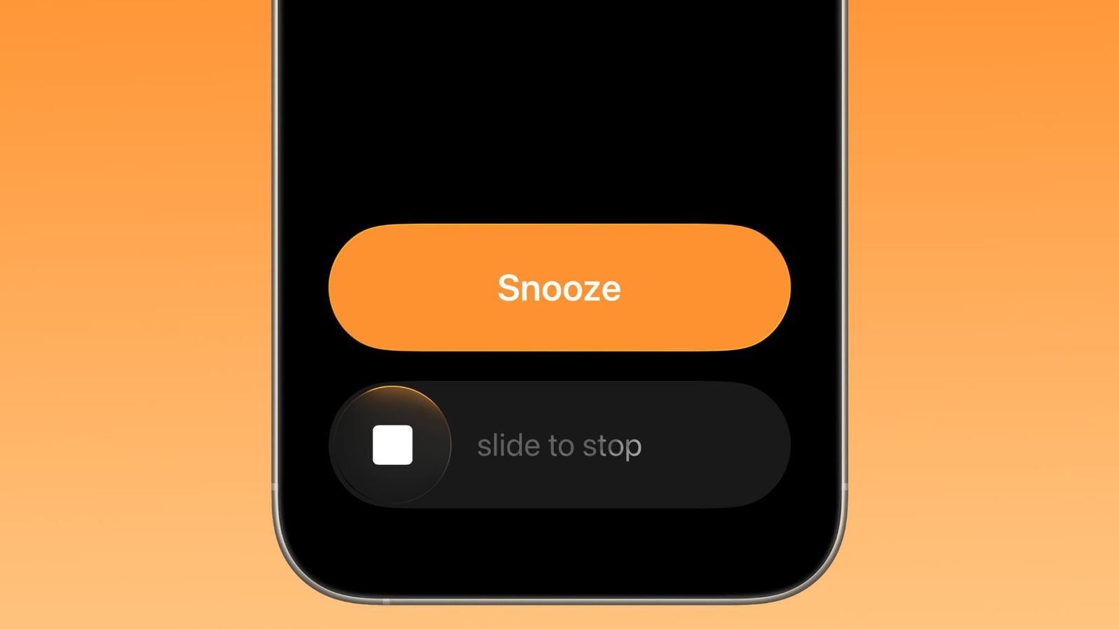 Snooze slide iOS 26.1 horloge alarme