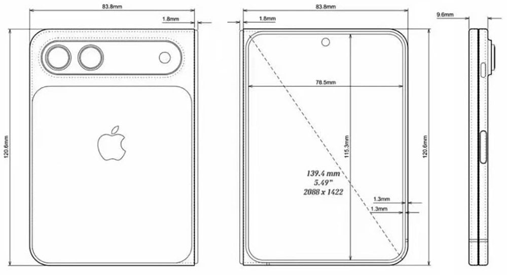iPhone pliant fuite schema