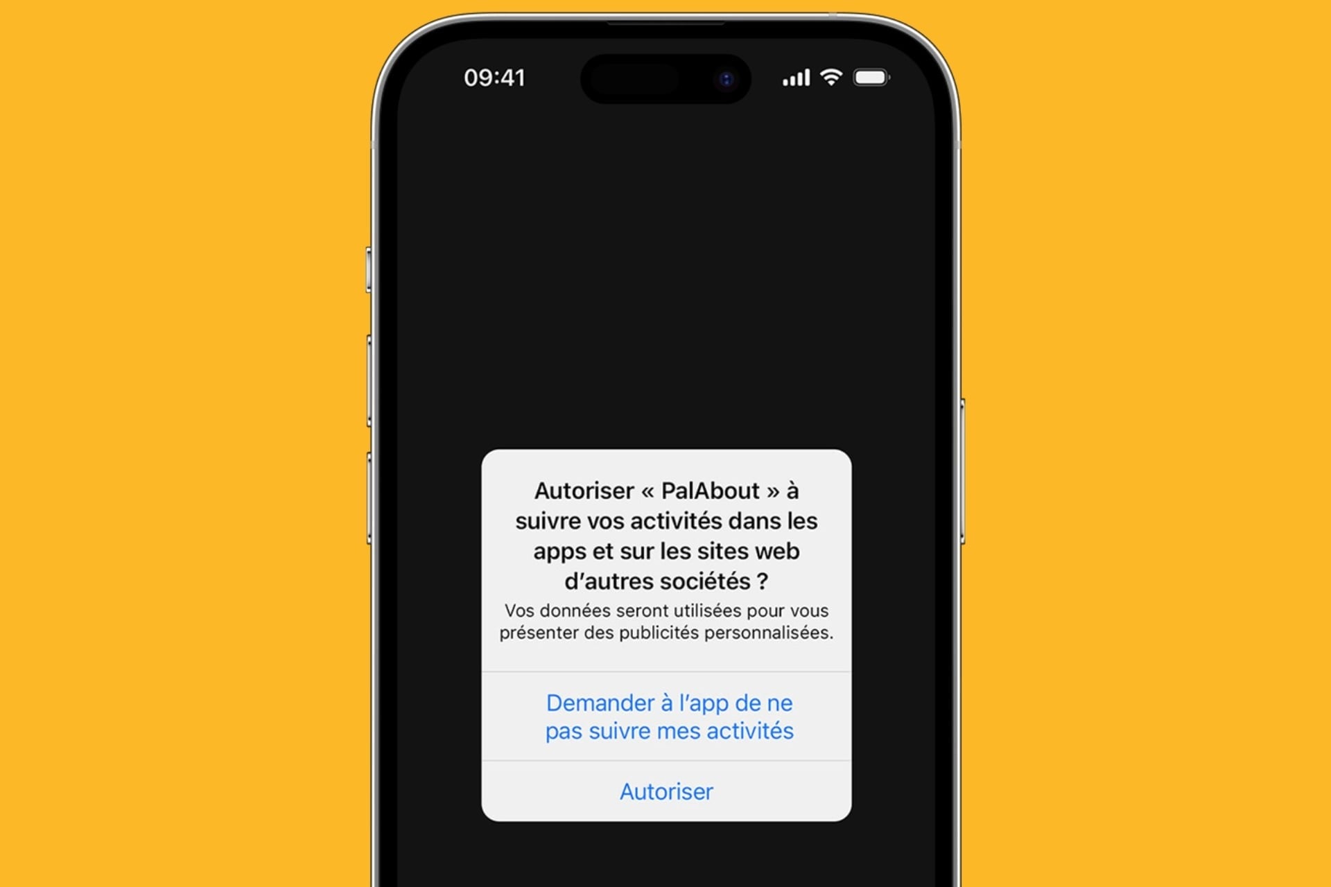 Pop up consentement att iOS iPhone apple france