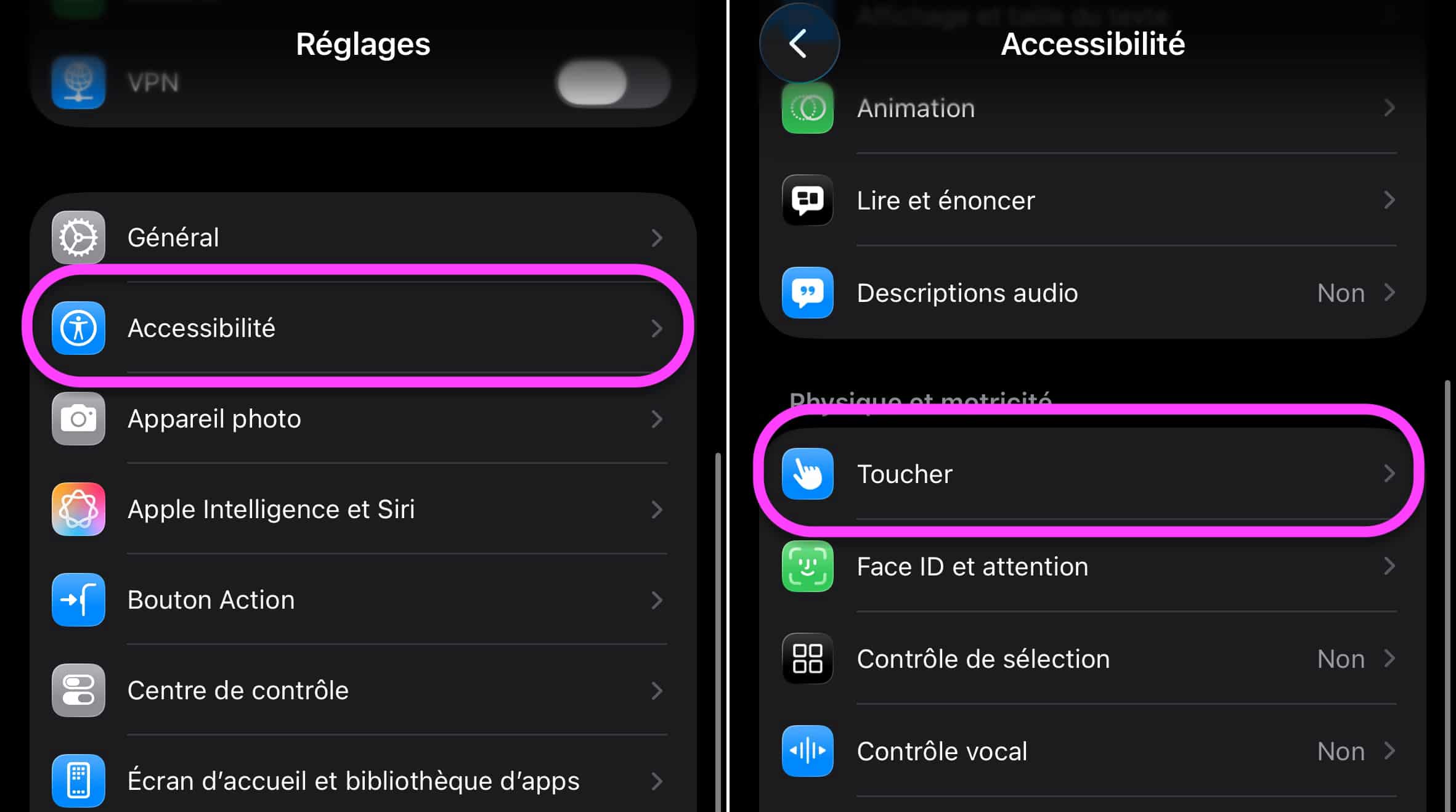 Réveil bouton iOS 26
