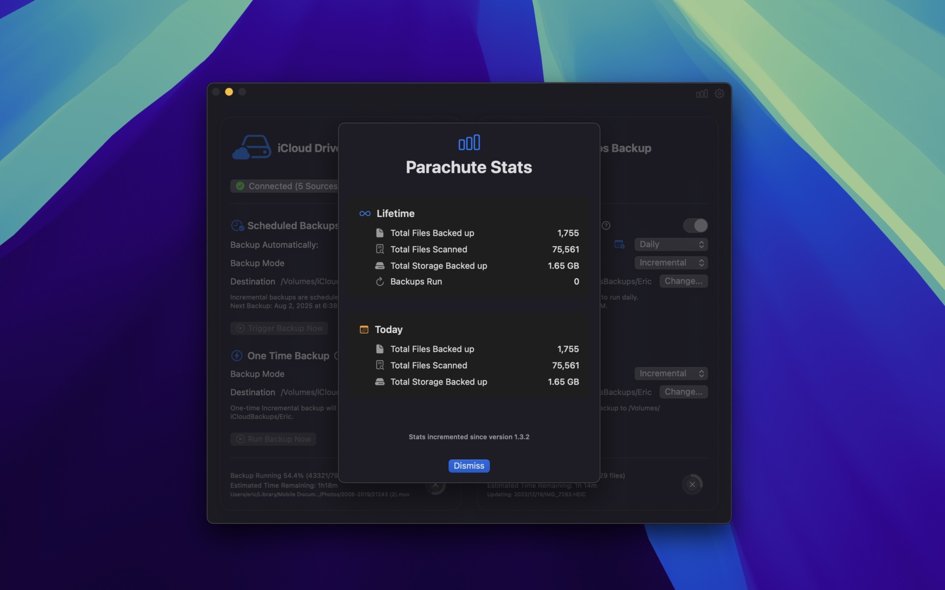 Parachute Backup Mac