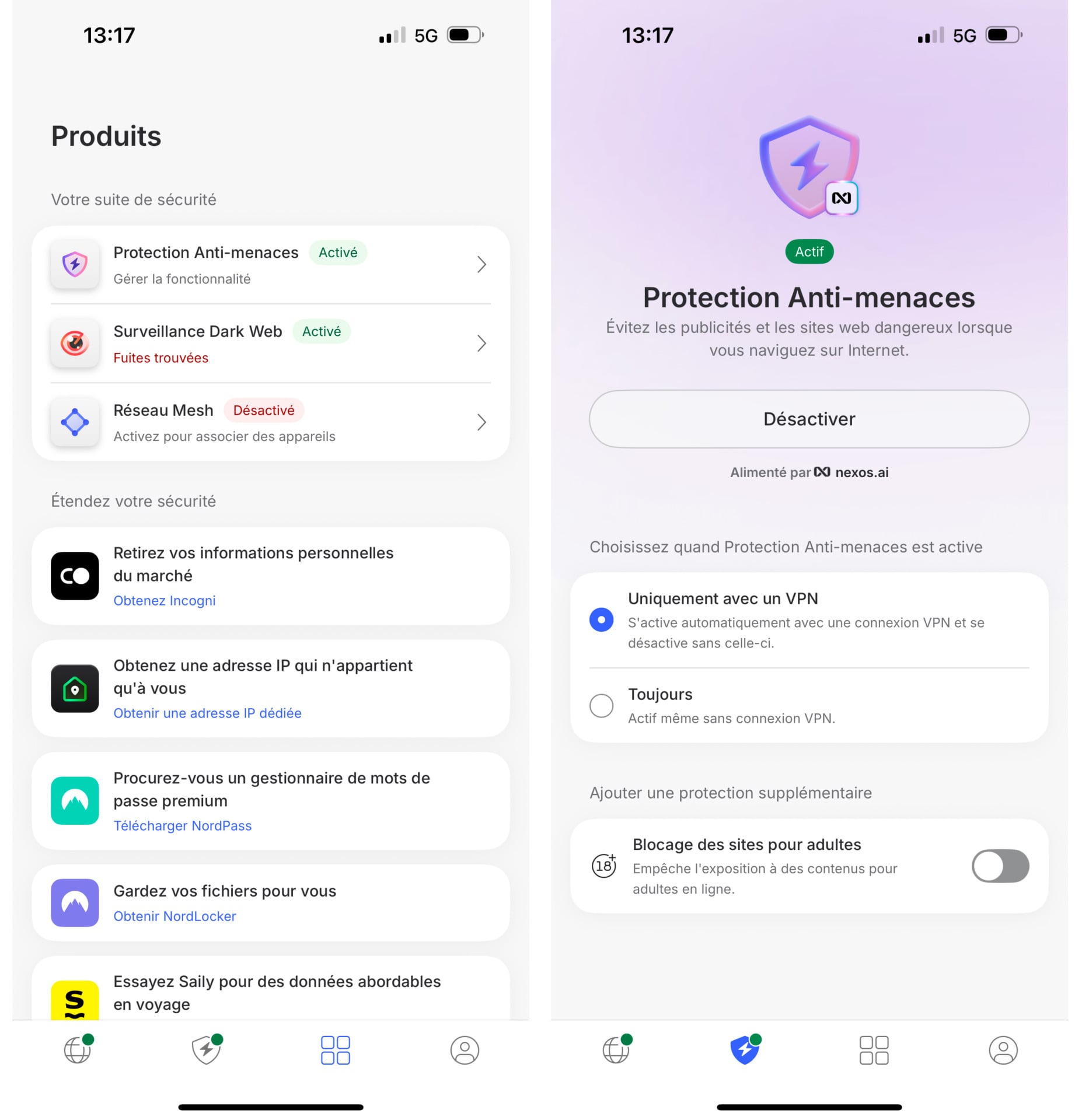 Anti menaces iOS nordvpn iPhone