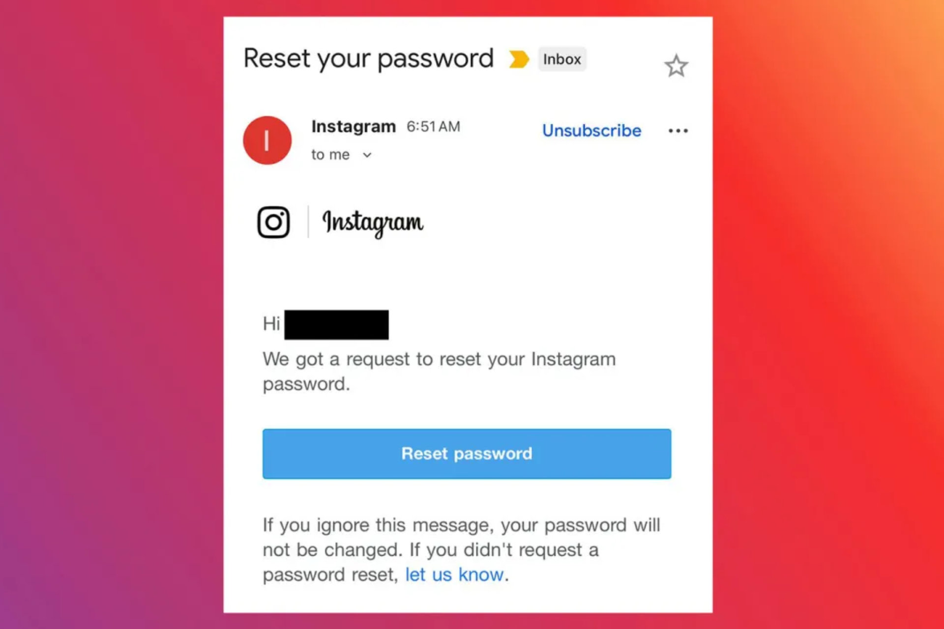 Instagram attaque arnaque
