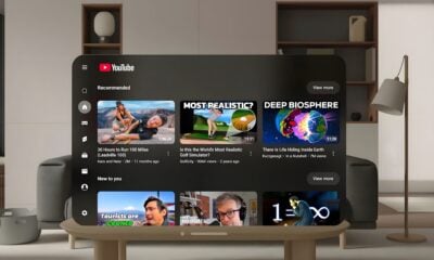 Applicaion officielle youtube apple vision os
