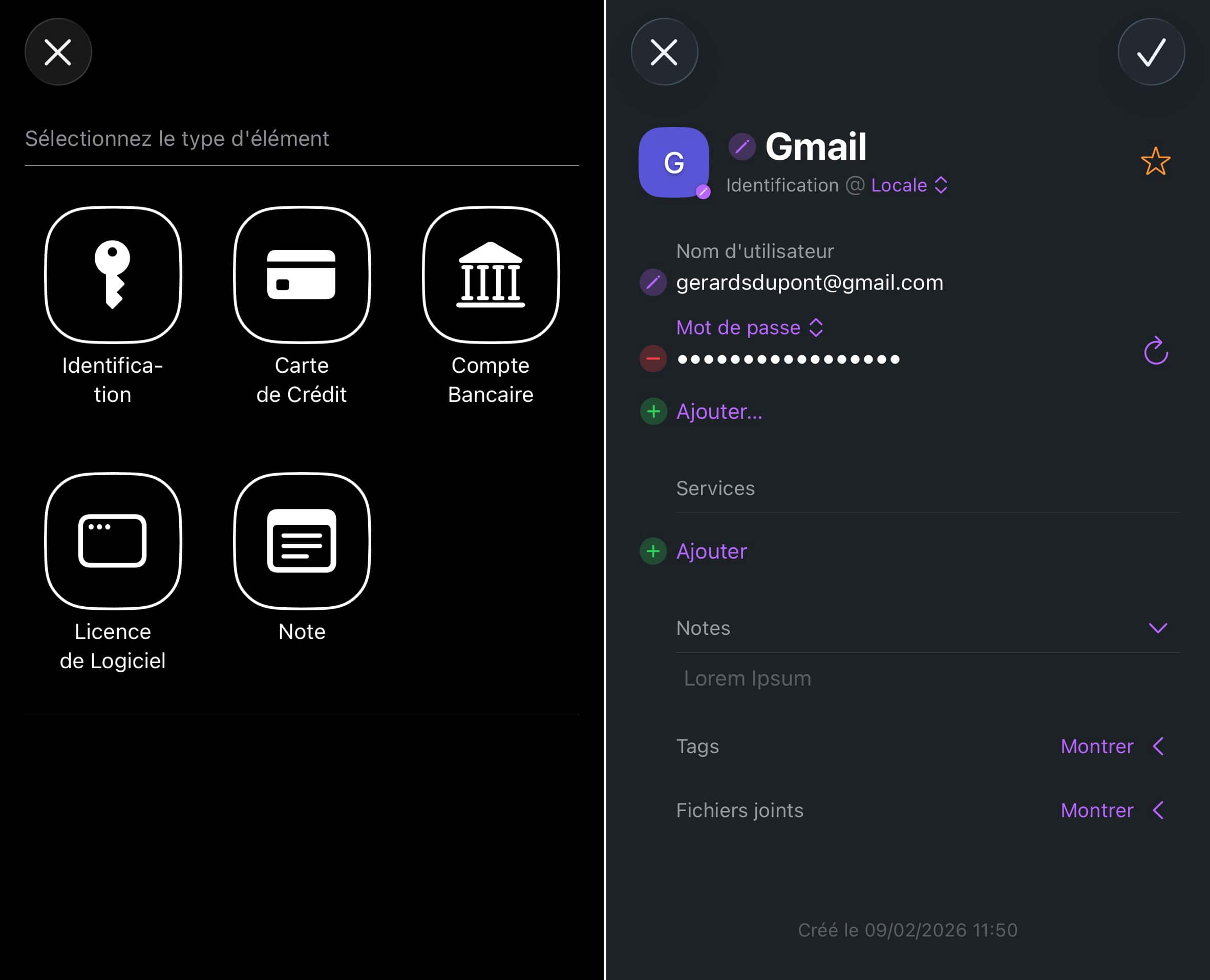 Identifiants Secrets