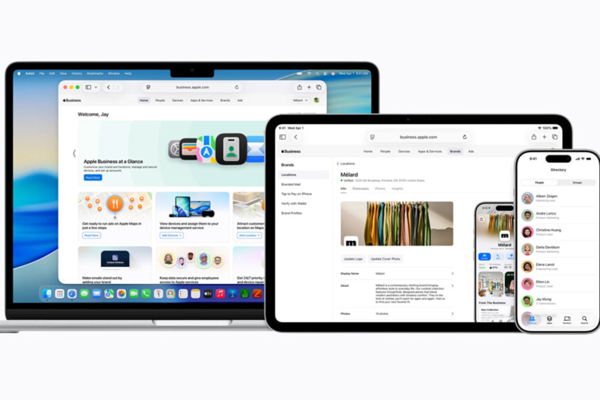 Apple business service pomme