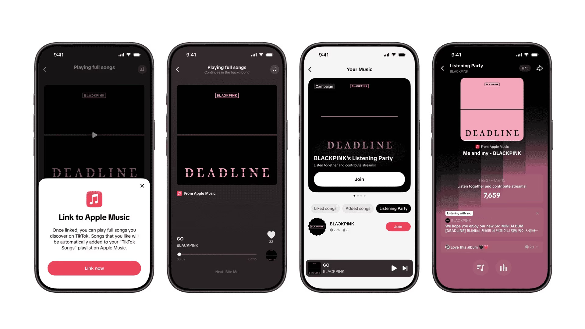 Apple music dans tiktok sessions d'écoute