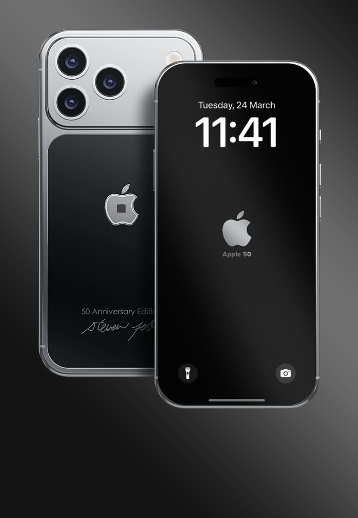 iPhone 17 pro signature steve jobs anniversaire 50 ans apple