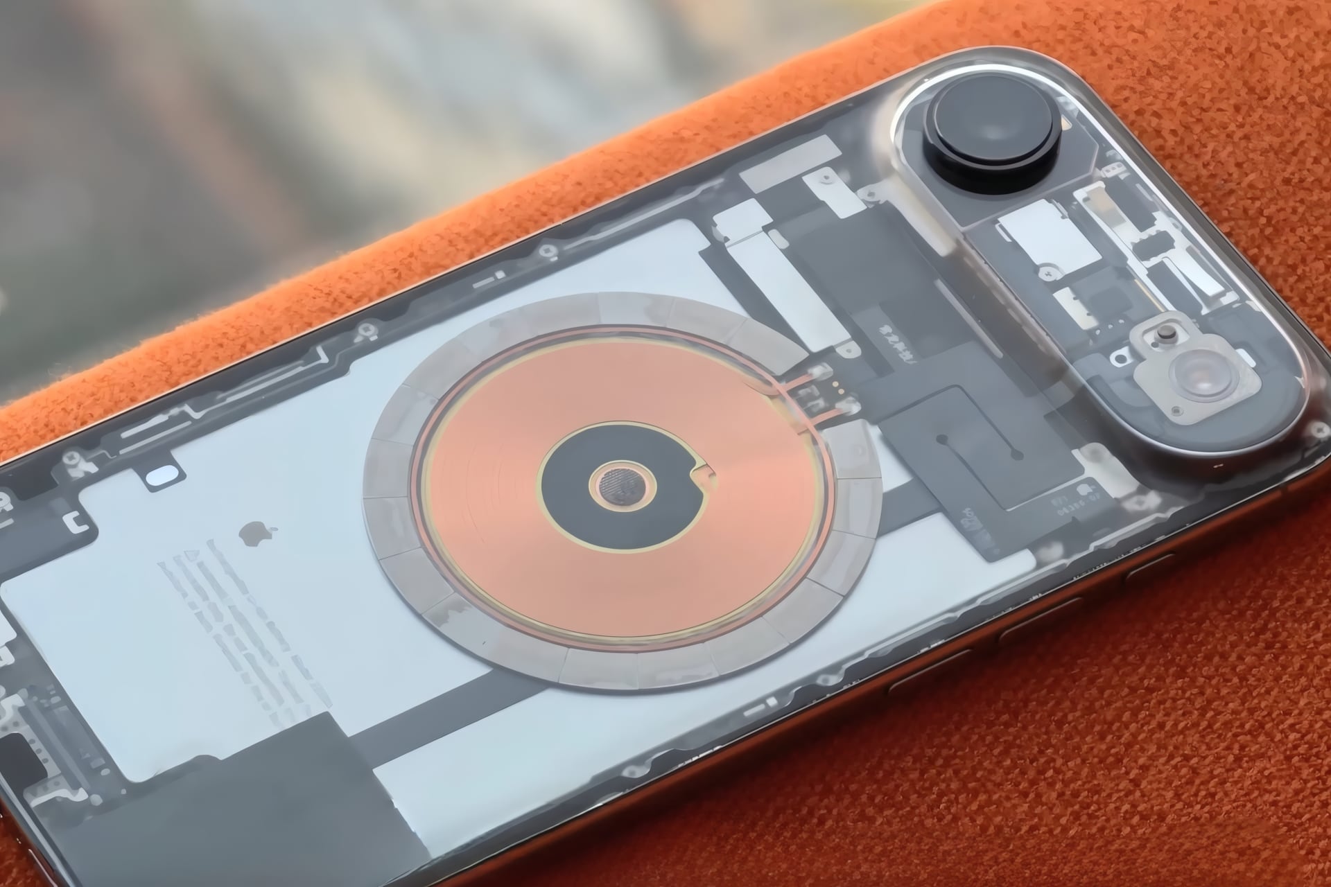 iPhone air dos transparent