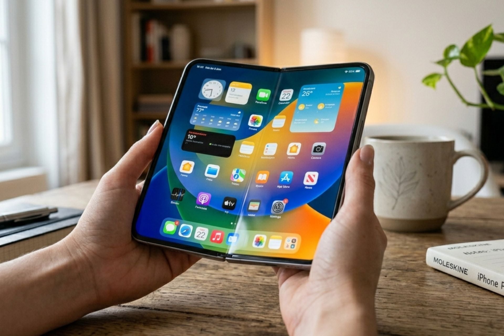 iPhone pliant ouvert