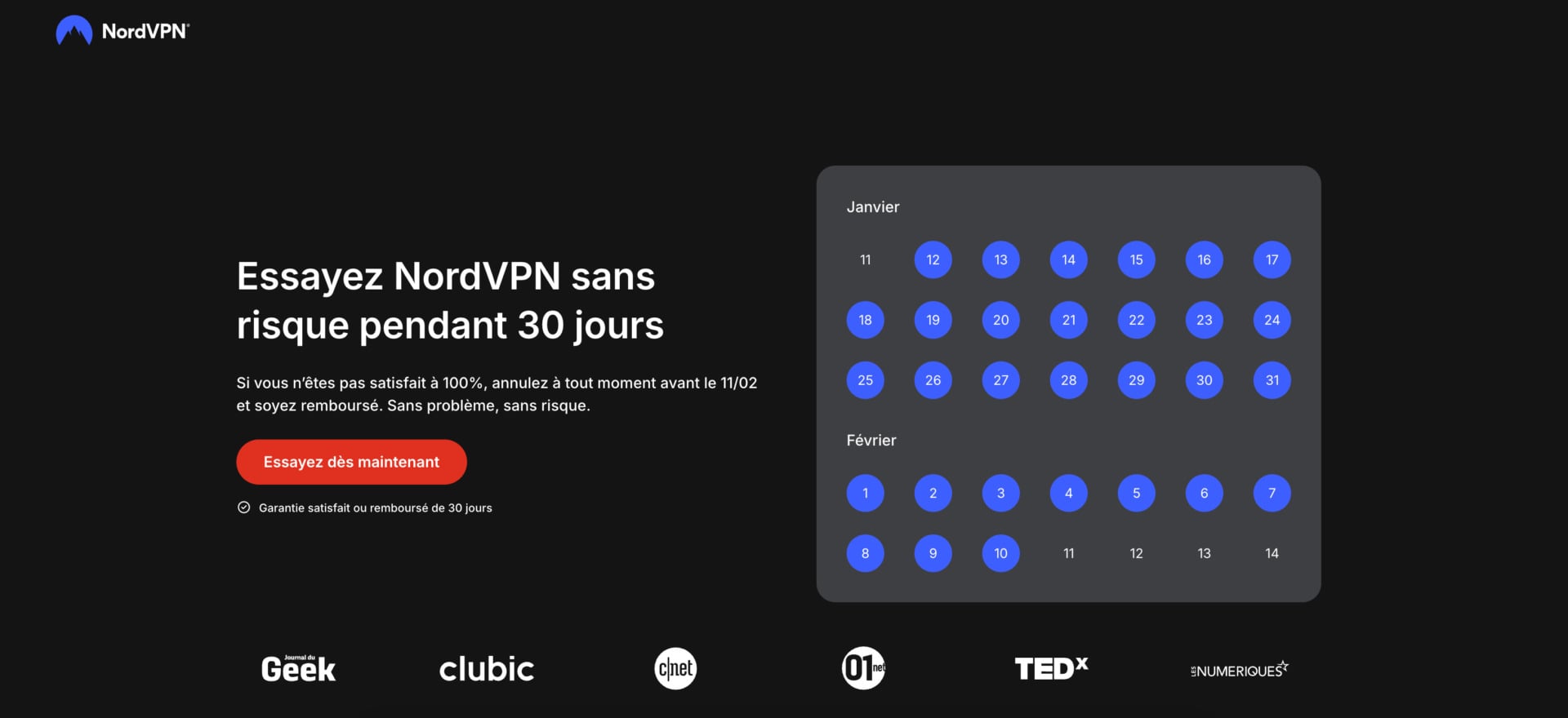 Nordvpn 30 jours gratuits