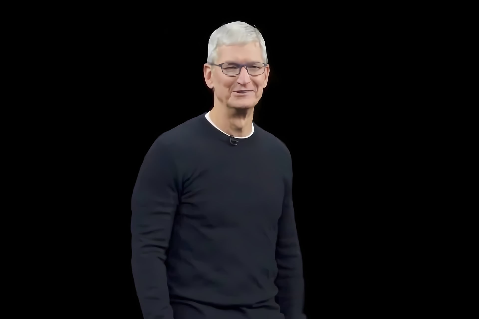 Tim cook sur scene conférene keynote apple