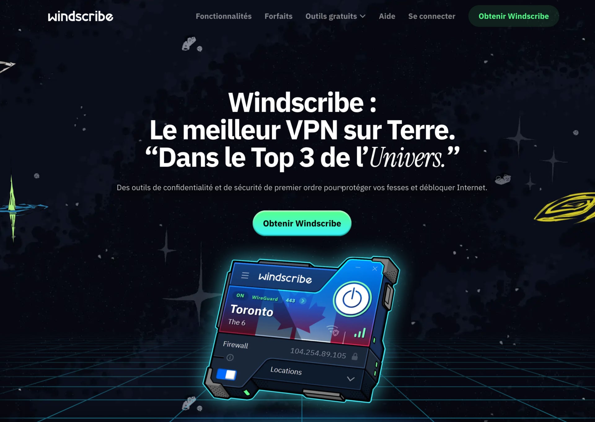 Windscribe VPN gratuit, application disponible sur Mac et iPhone
