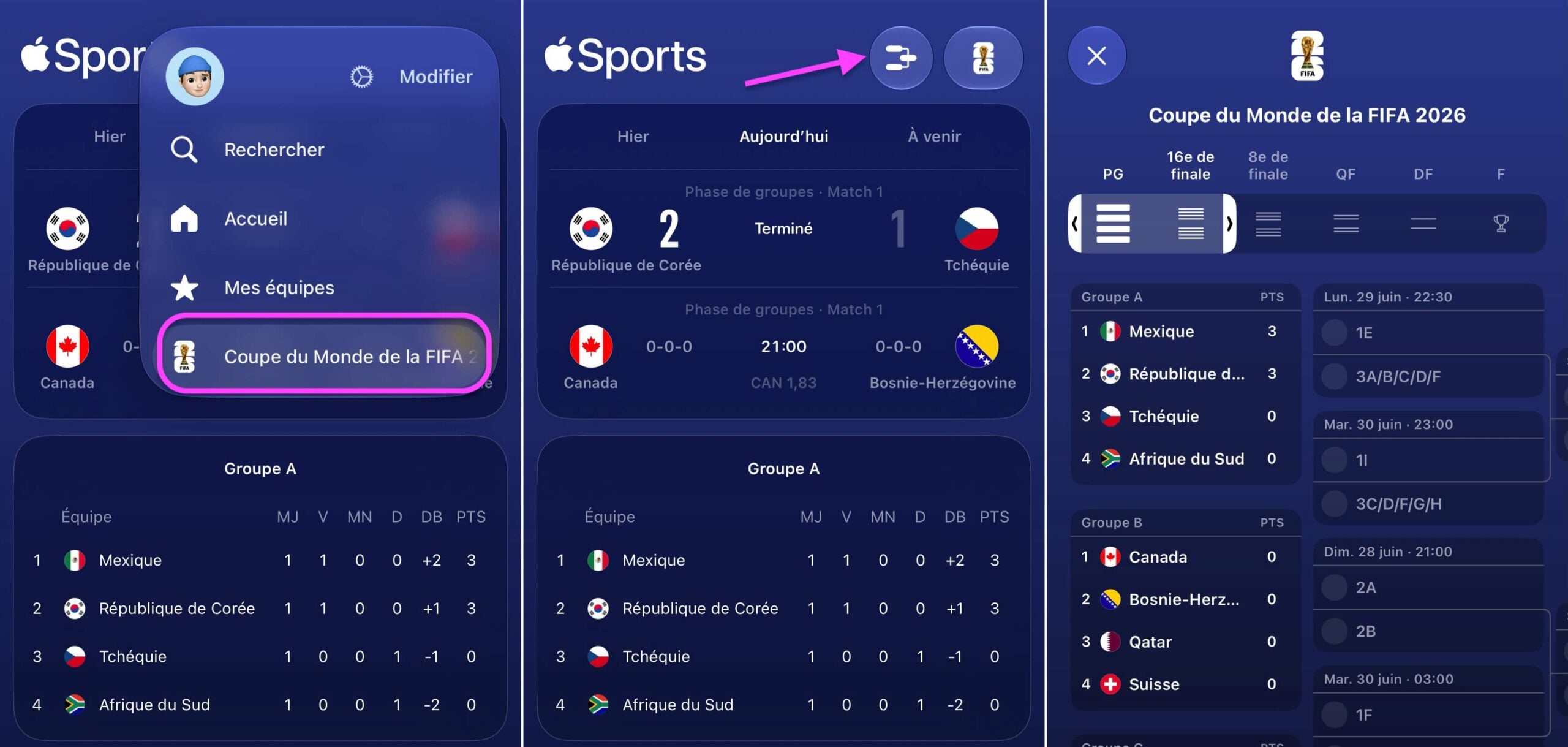 Apple Sports coupe du monde FIFA