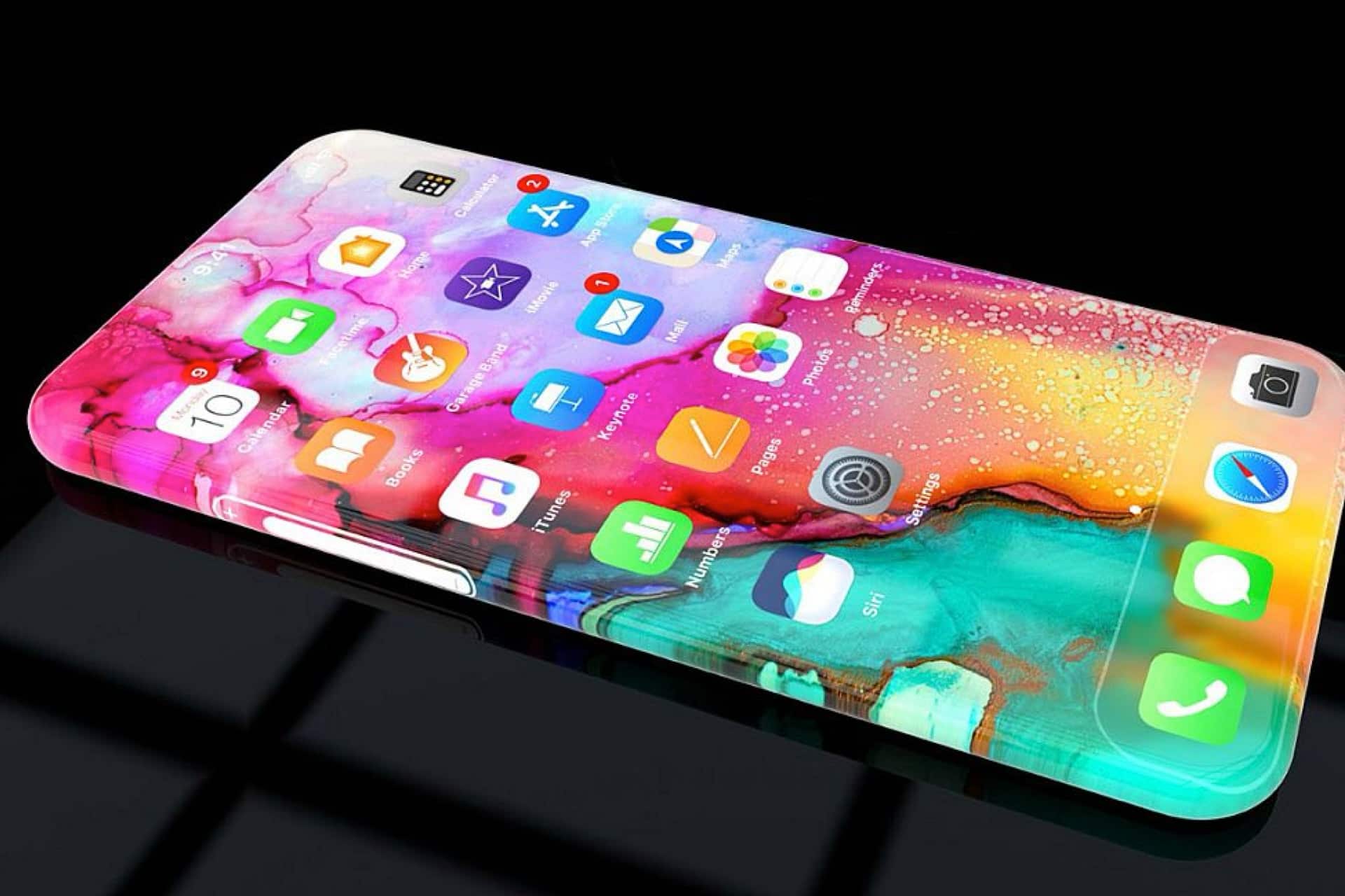 Concept écran iPhone bords à bords