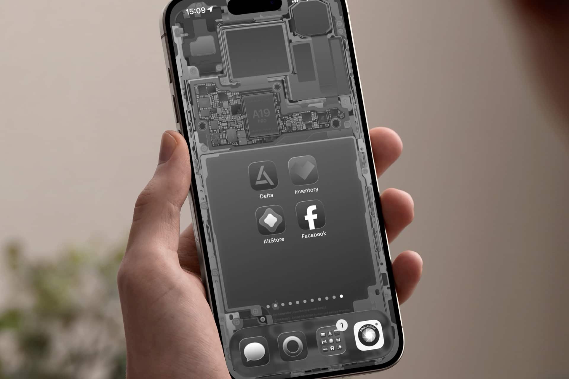 iPhone 17 Pro fond d'écran composants