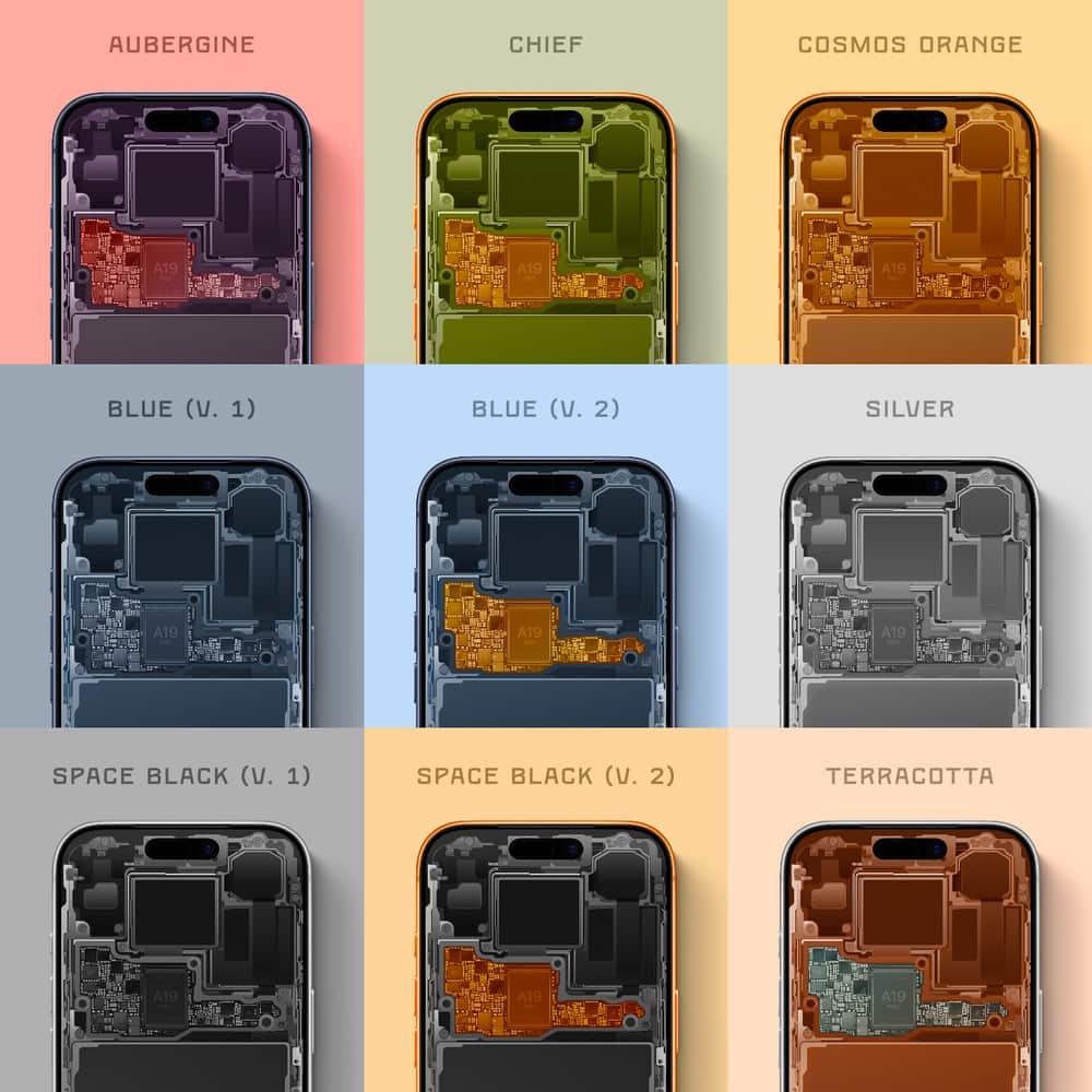 iPhone 17 Pro fond d'écran composants
