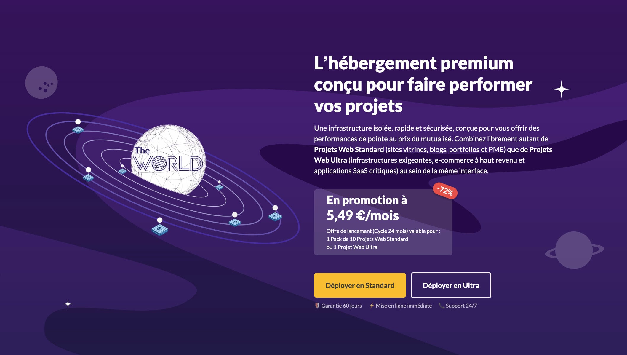 Hebergement planethoster world