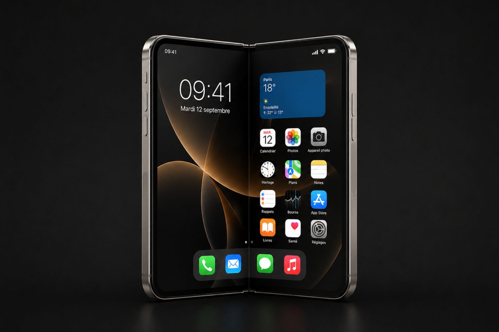 iPhone pliant déplié
