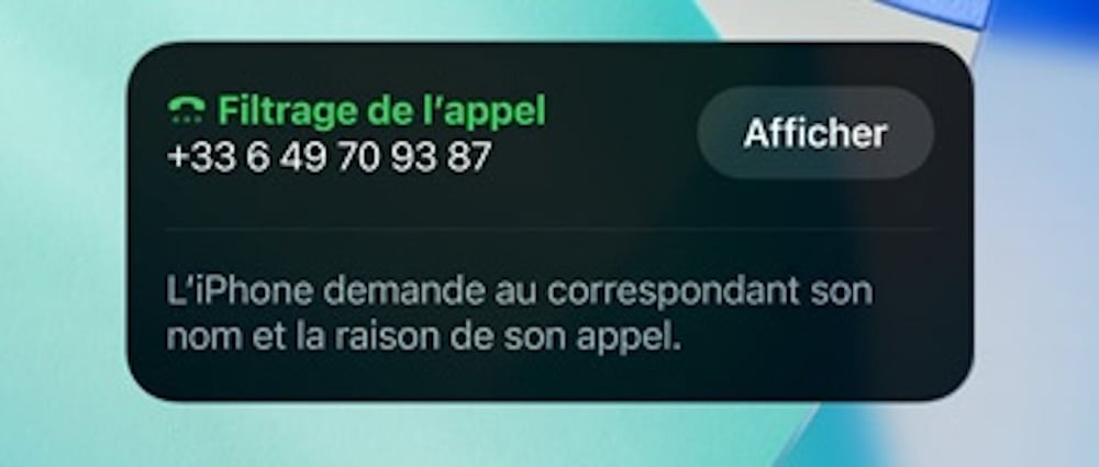 iOS 26 appel inconnu