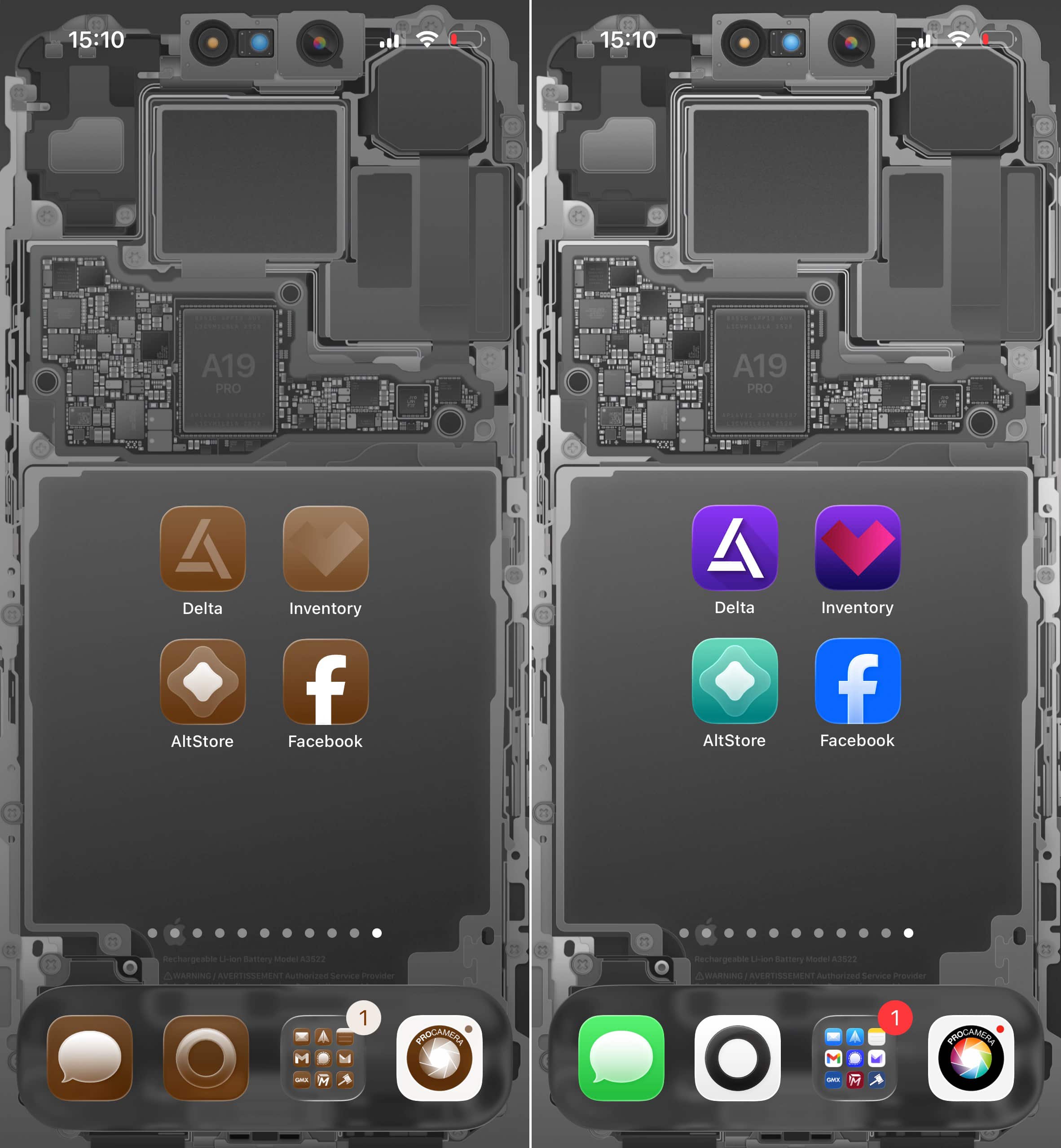 iPhone 17 Pro fond d'écran composants