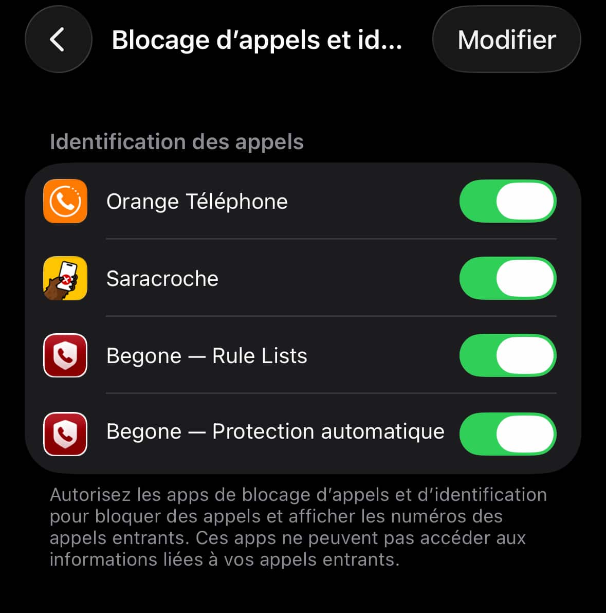 Réglage iOS antispam