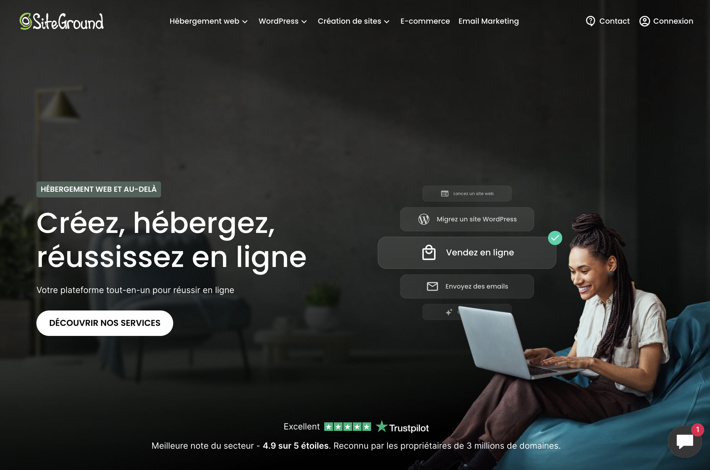 Siteground hebergeur web