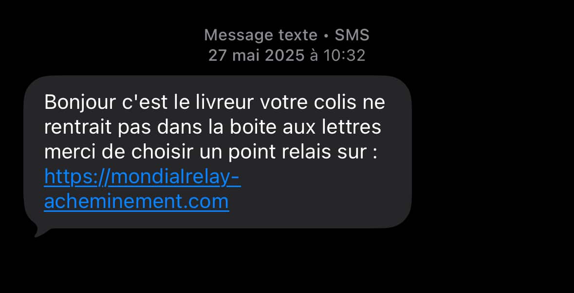 Spam arnaque sms