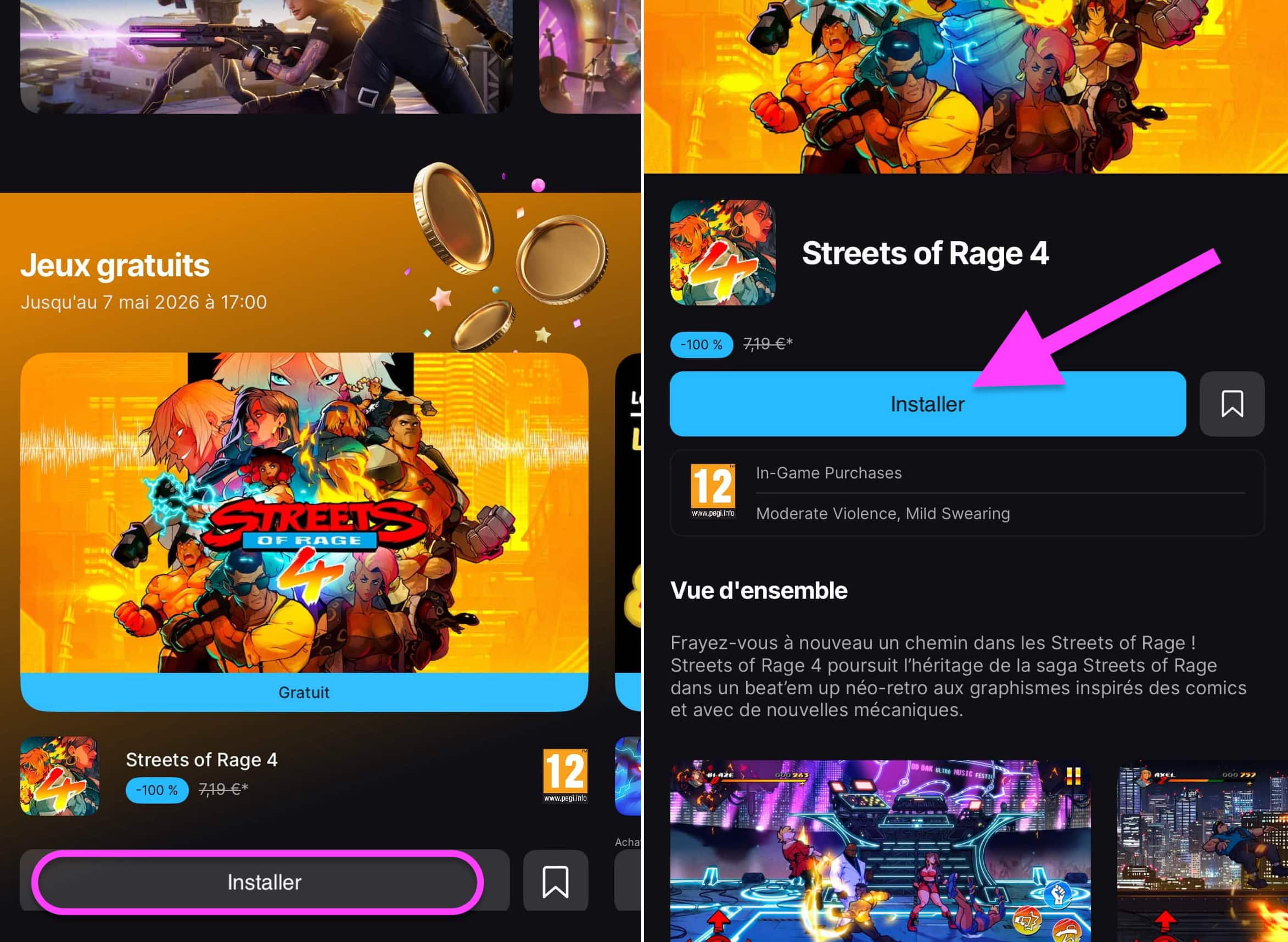 Streets of Rage 4 Epic Games Store
