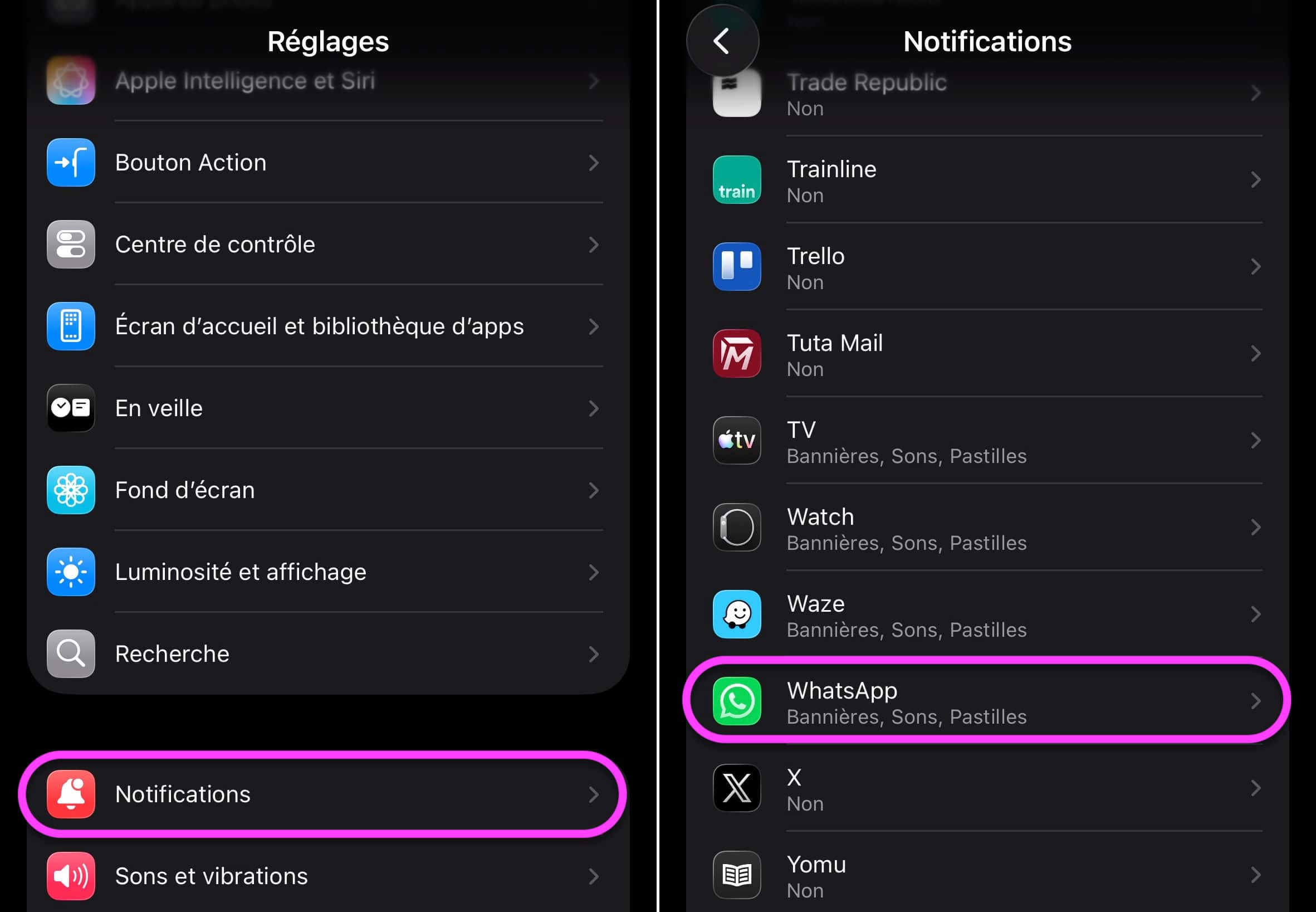 WhatsApp notifications
