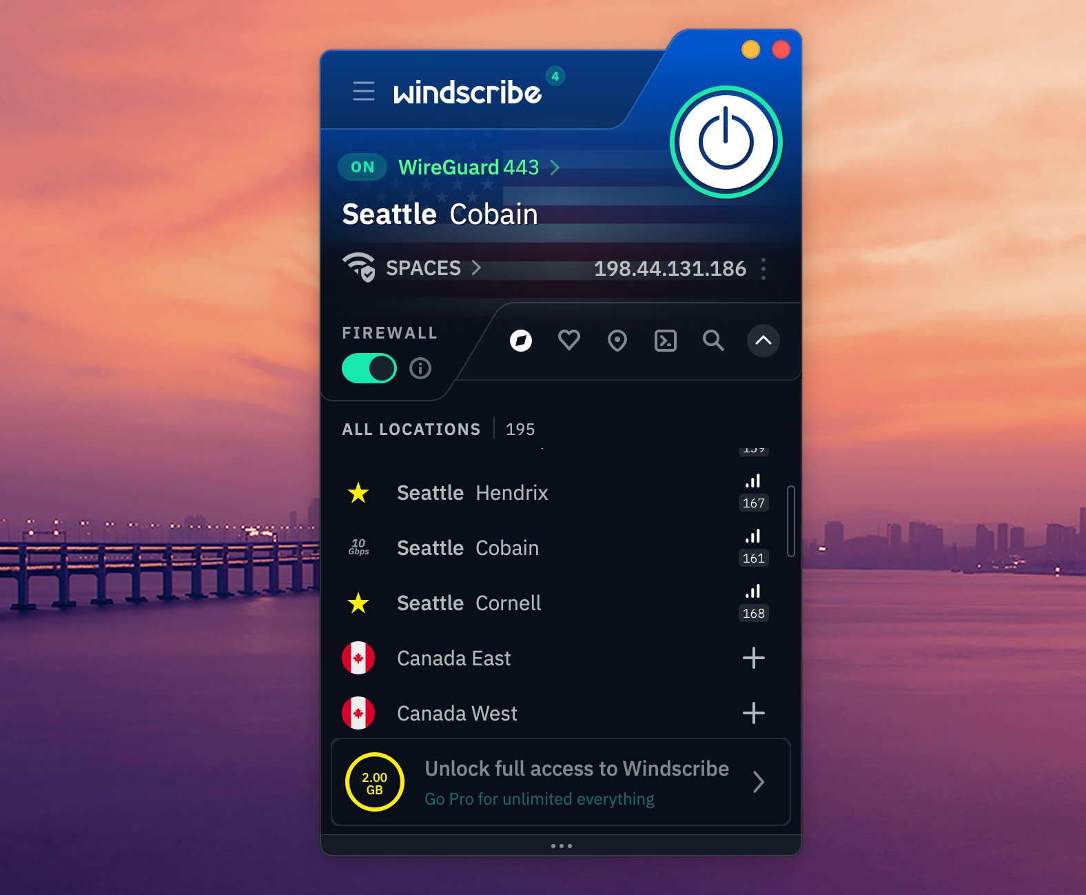Le VPN Windscribe est gratuit mais il est en anglais