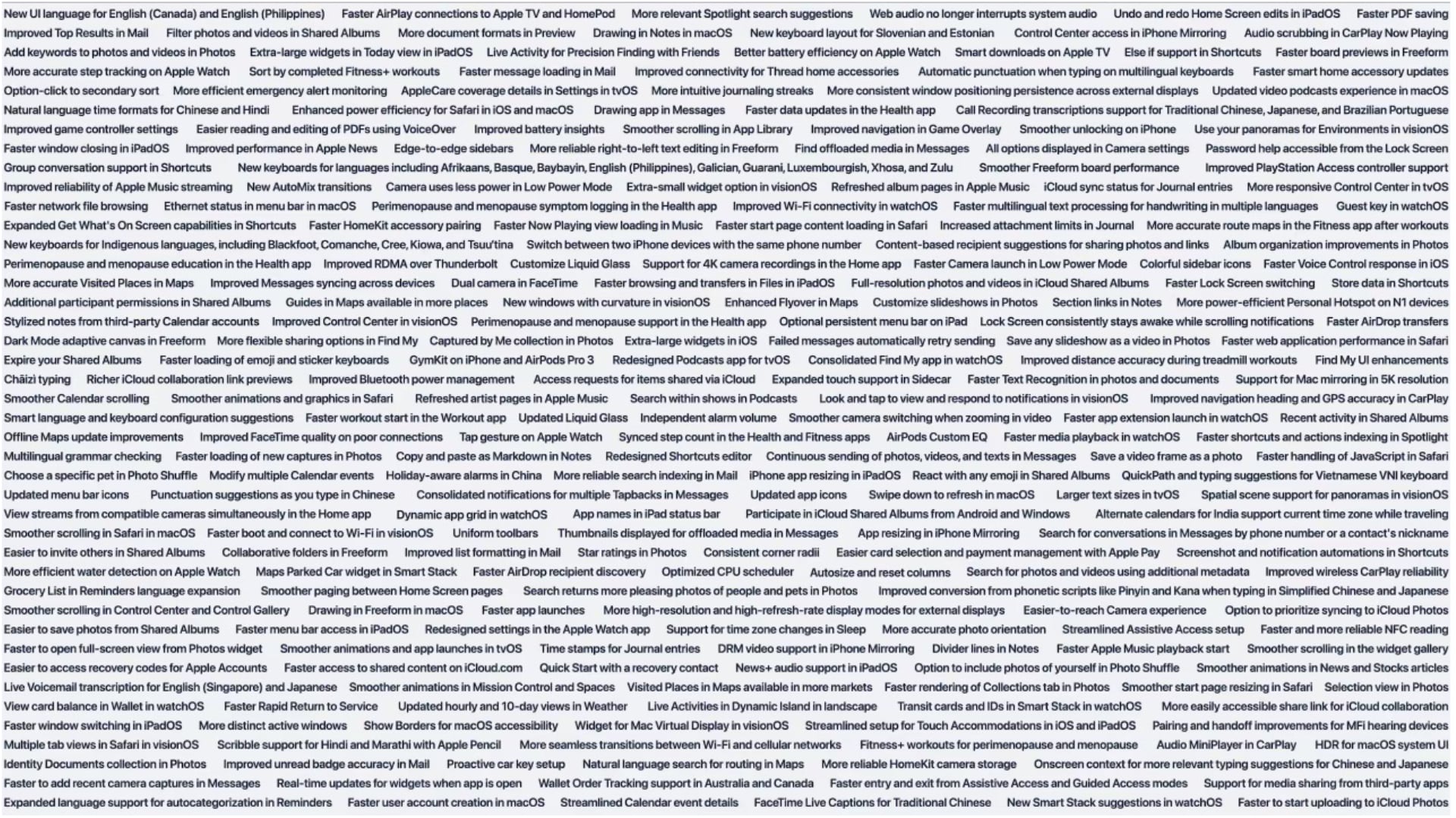 Apple nouveautes os