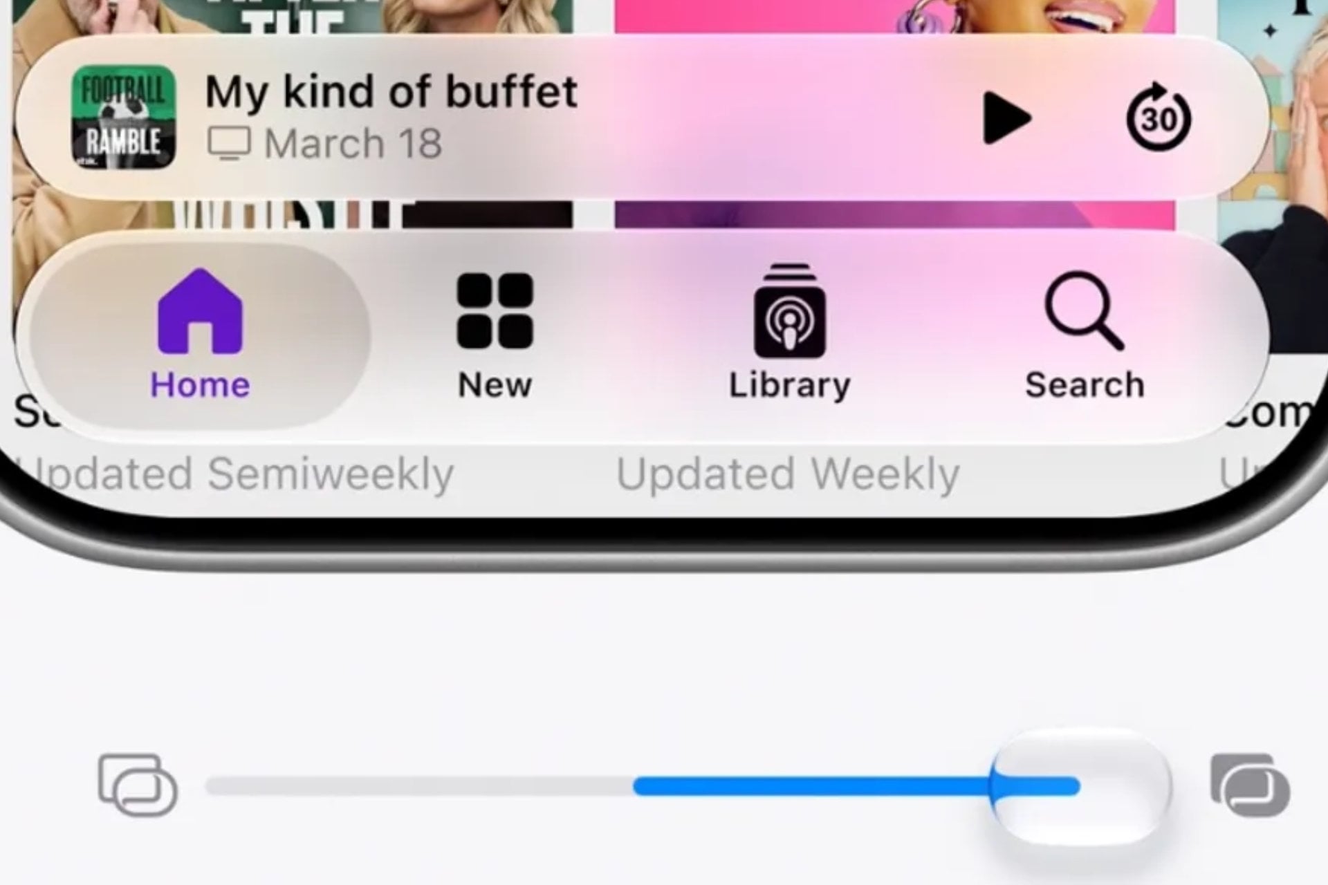 Apple slider iOS 27