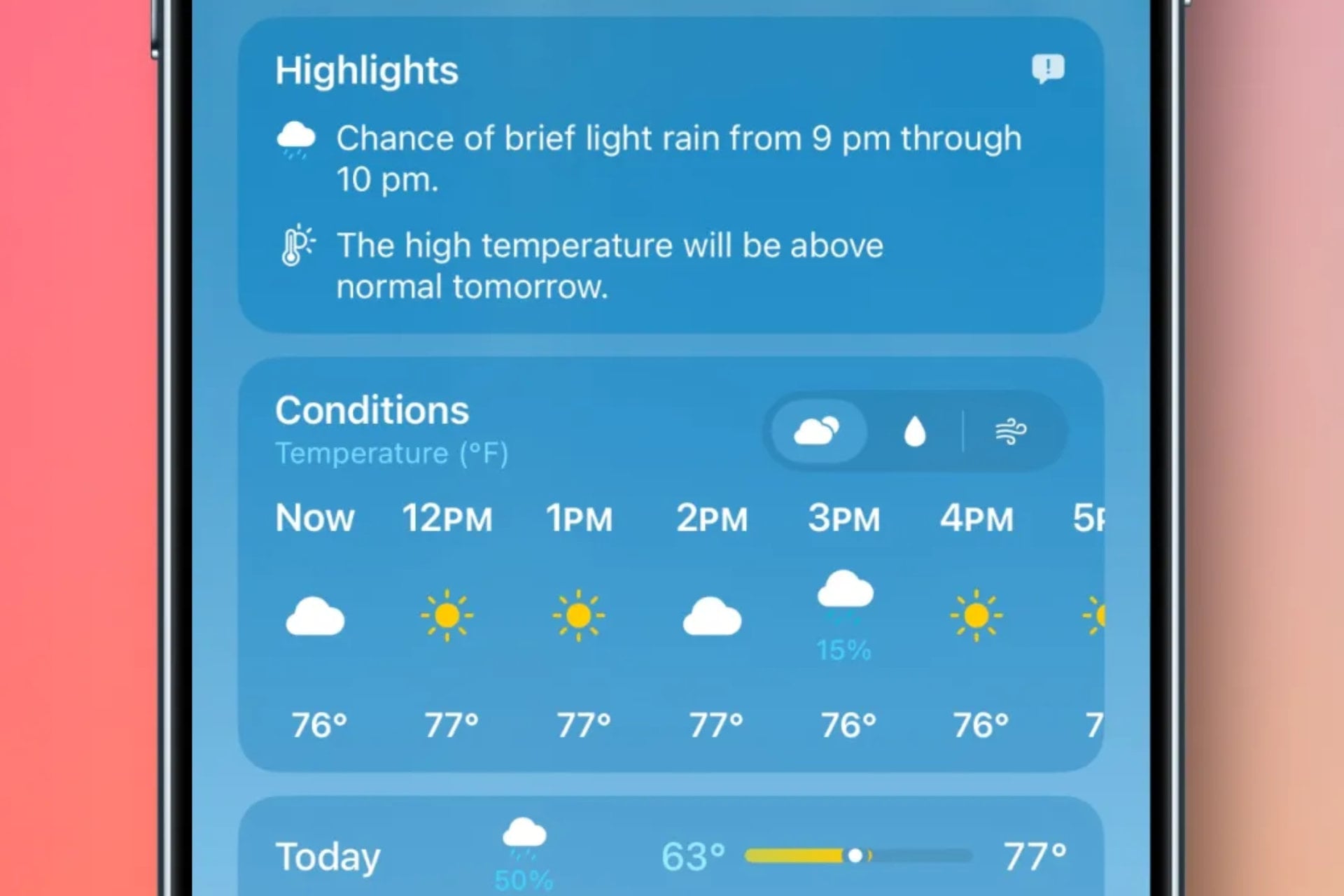 Application meteo apple