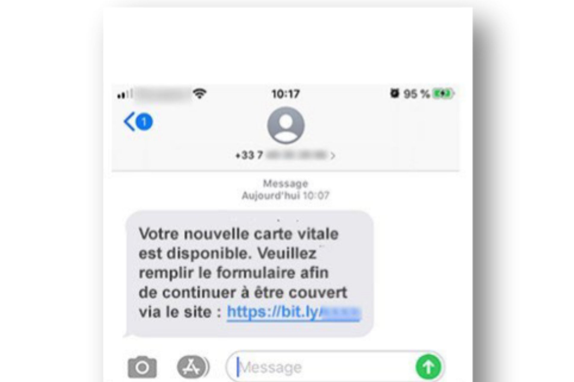 Arnaque sms assurance maladie