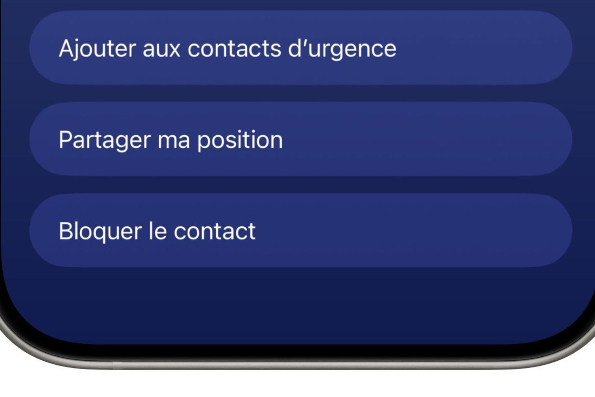 Bloquer contact iOS 26 6