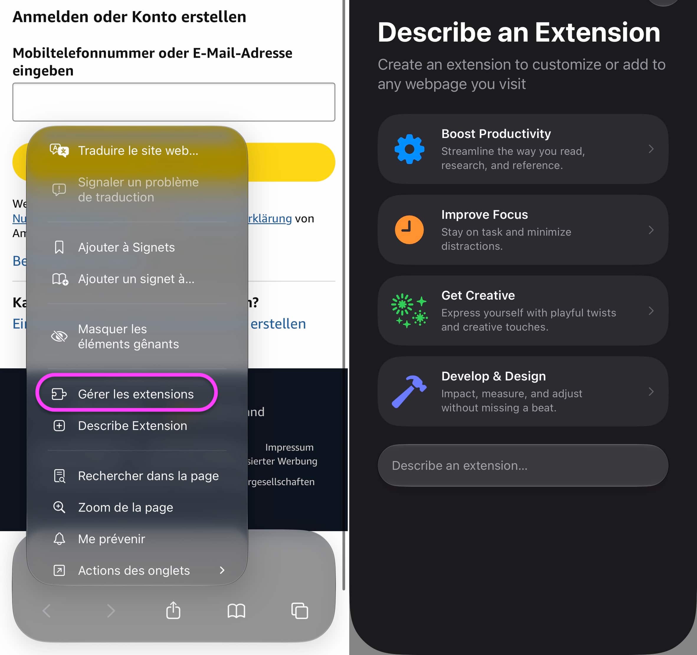 Extension Safari iOS 27