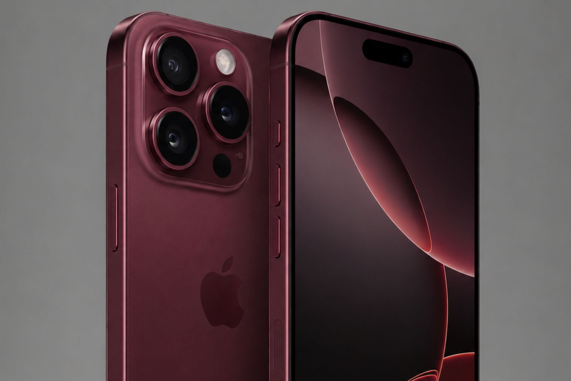 iPhone 18 Pro bordeaux concept
