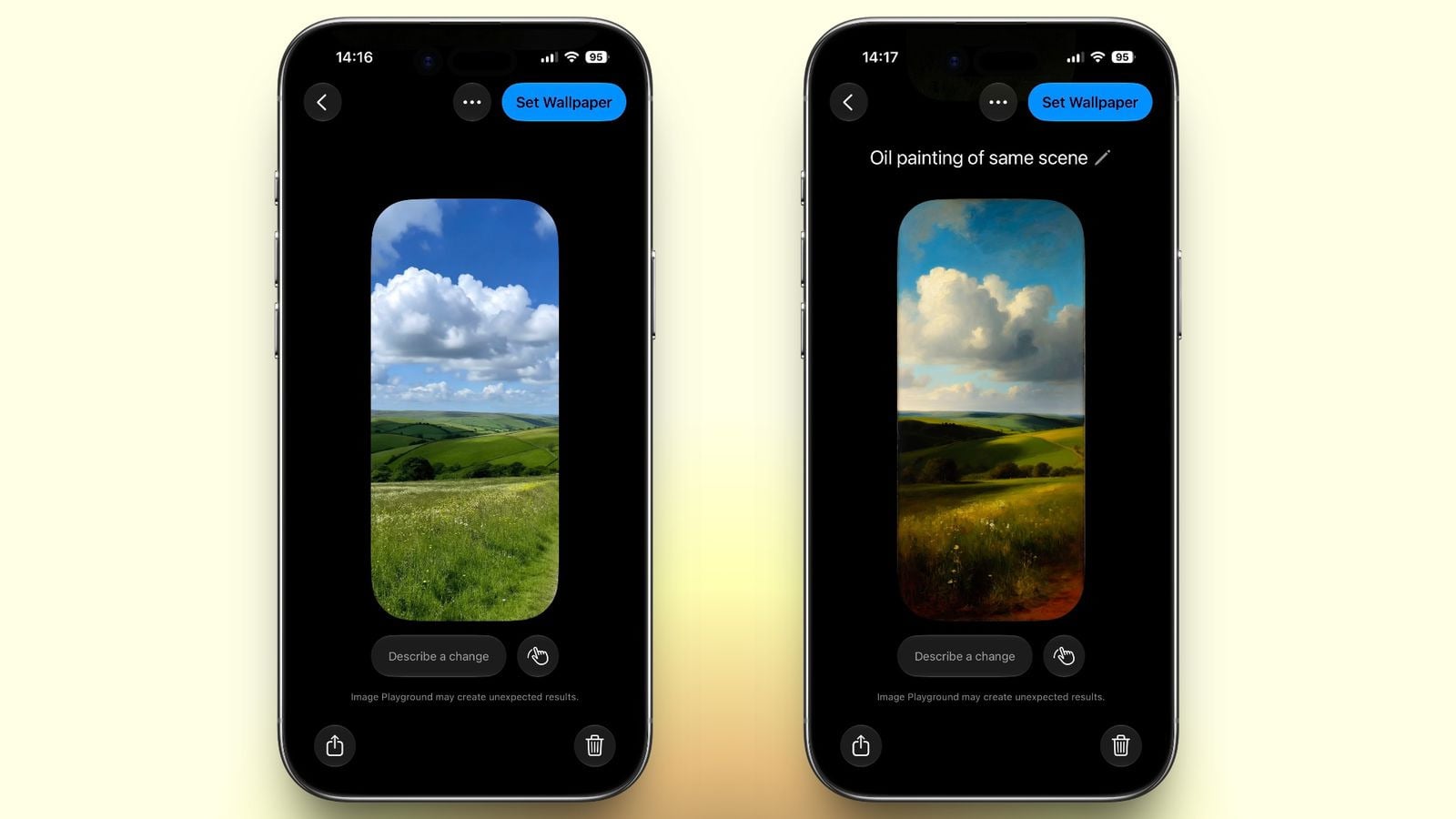 Image playground wallpaper iOS 2