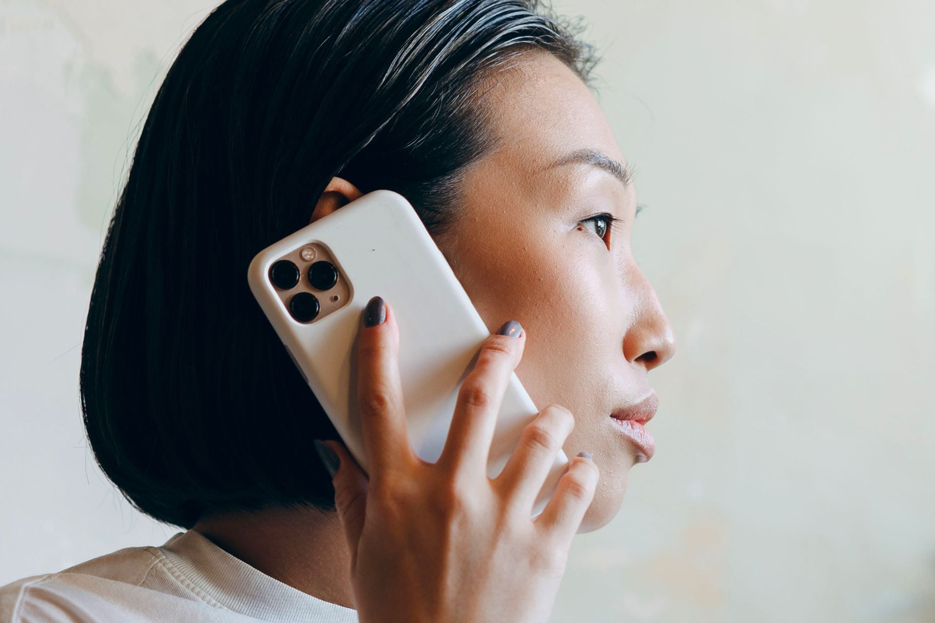 Femme appel iPhone