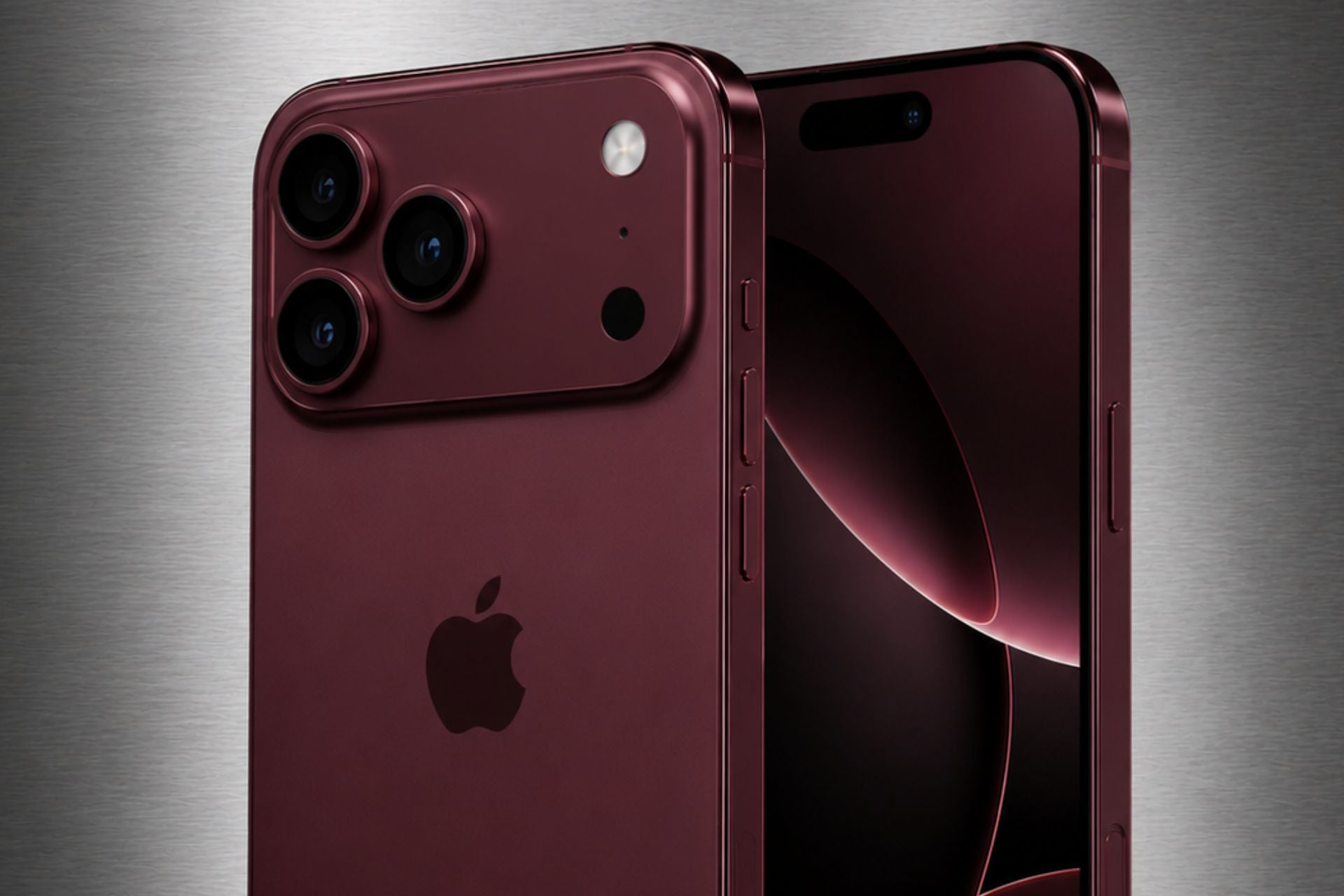 iPhone 18 Pro couleur bordeaux concept