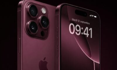 iPhone Pro Bordeaux avant arrière concept