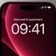 iPhone Pro bordeaux écran verrouillé